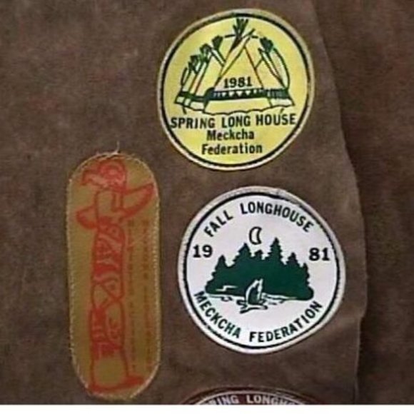 1980's YMCA Y INDIAN GUIDES LEATHER VEST Meckcha - Picture 2 of 6